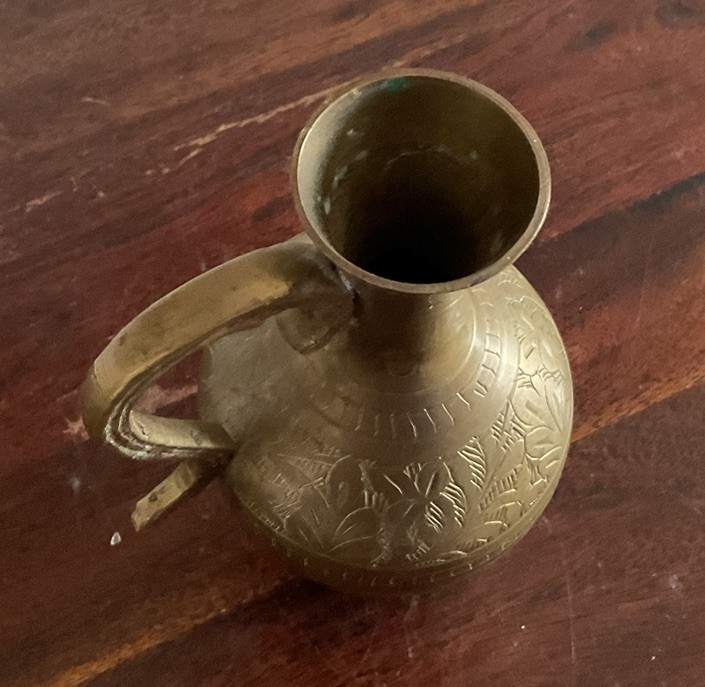 Lovely Vintage Handled Brass Vase/pitcher