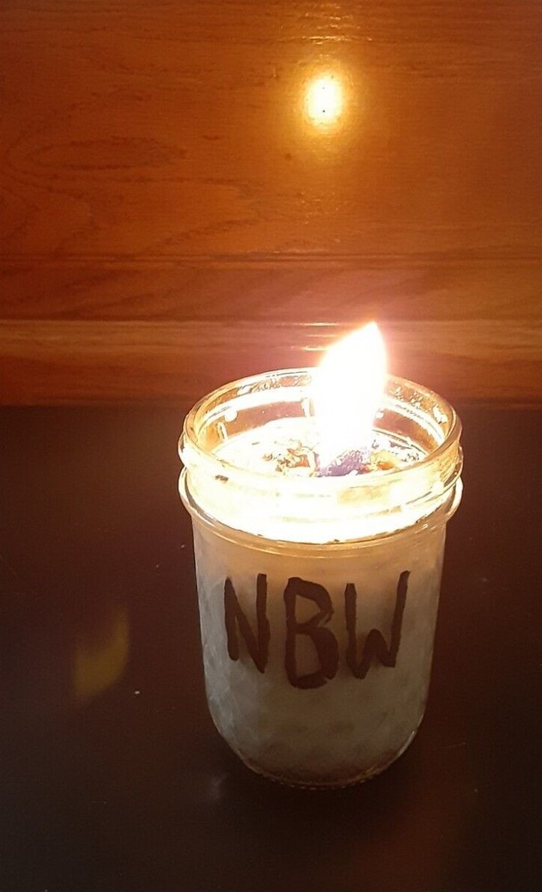 Gray Witch Black Cat Hocus Pocus Real Magick Candle