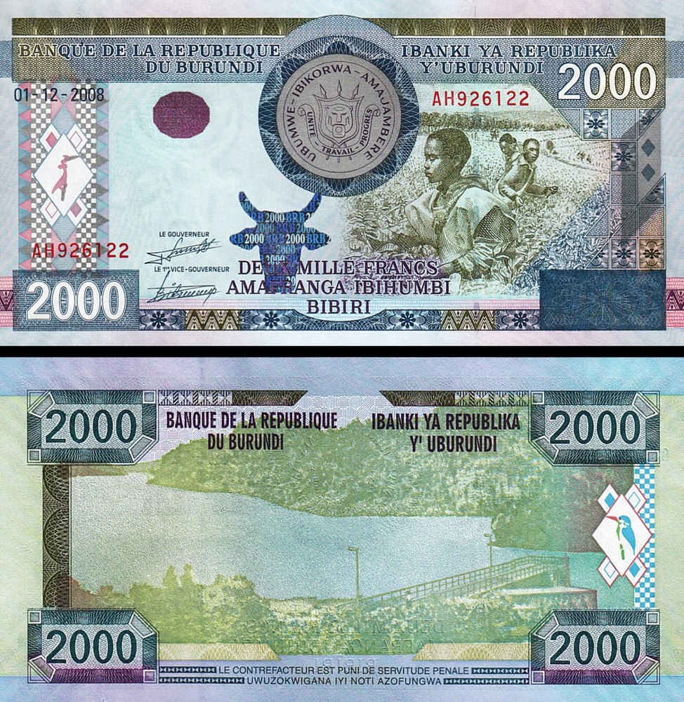 Burundi 2000 Francs 2008, UNC-, P-47