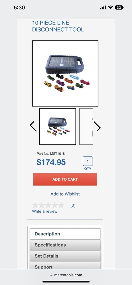 AST 10 Piece Line Disconnnect Tool