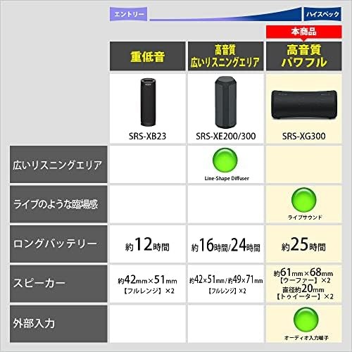 Sony Wireless Speaker SRS-XG300 BC Black Bluetooth USB
