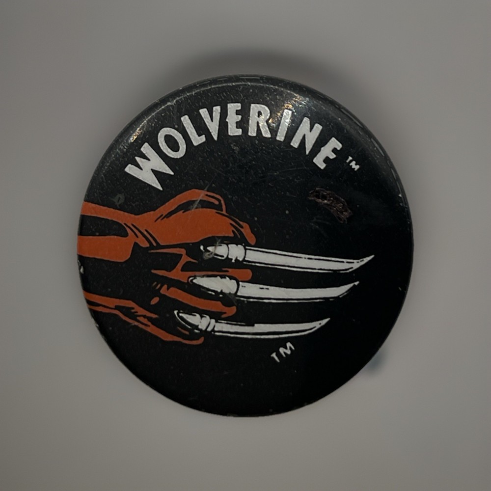 1985 Marvel Comics Super Heroes Wolverine 1” Button Pin