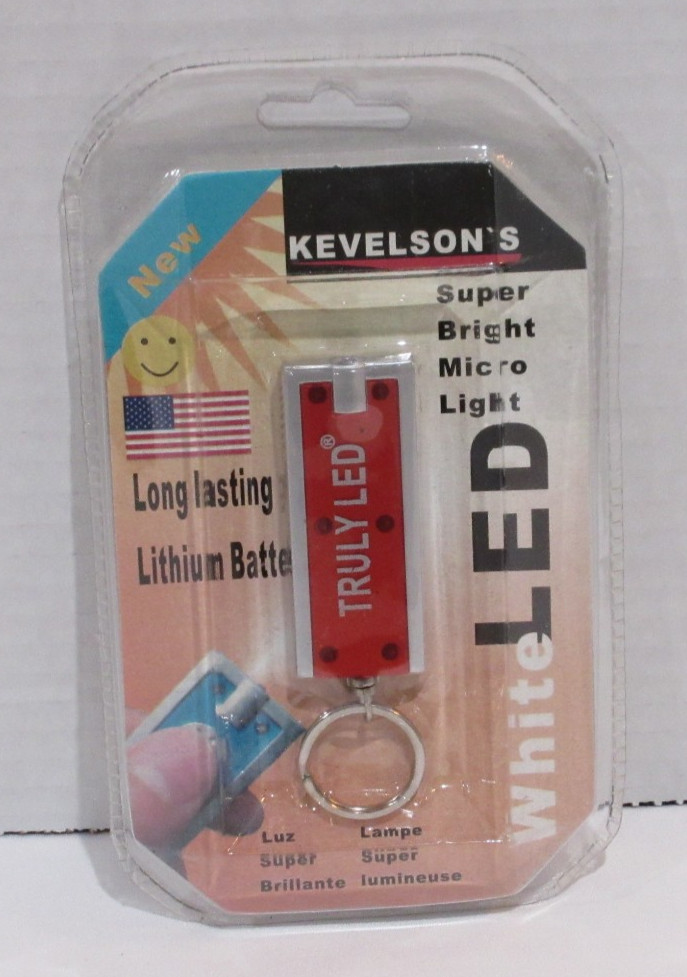 Kevelson's Truly LED Super Bright Micro Light 2.5" Red Keychain Flash Light