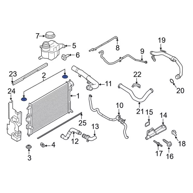 Genuine Ford Radiator Upper Insulator L1MZ8125A