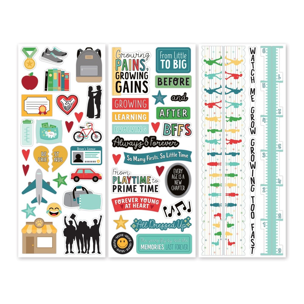 Creative Memories Growing Up Decorative Bundle Paper & Embellishments Page Kit