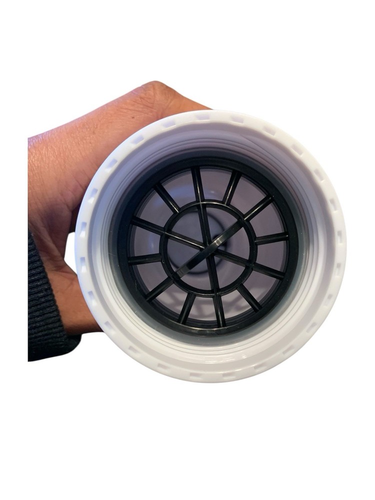 kencko Replacement Shaker Bottle Lid & Patented Filter Insert - White -Part Only