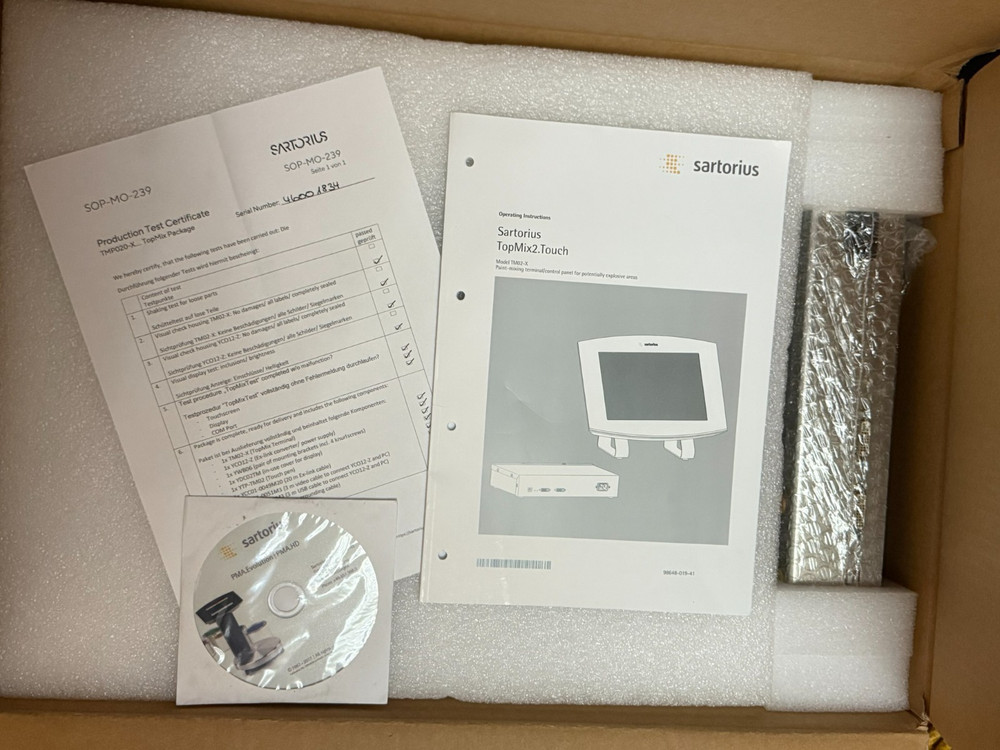 Sartorius TopMix Touchscreen Control Panel System w/ Software – NEW OPEN BOX