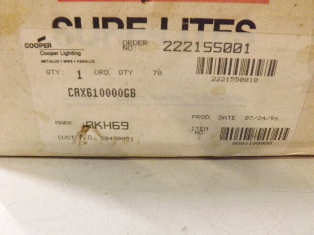 Sure-Lites Exit Model CAX610000GB