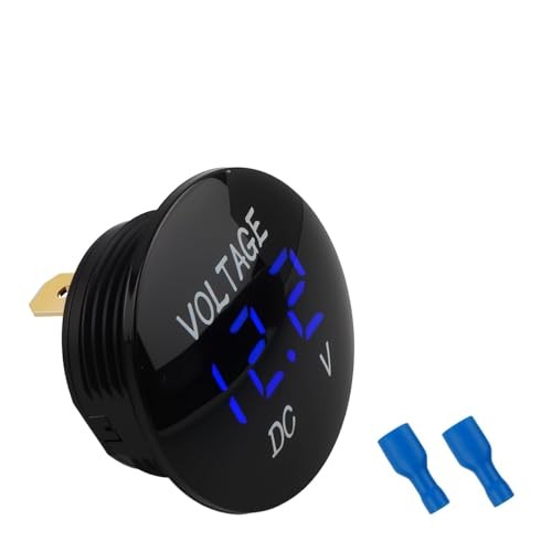 Volt Meter 12 Volt,LED Digital Display Car Battery Voltage Meter with 2PCS