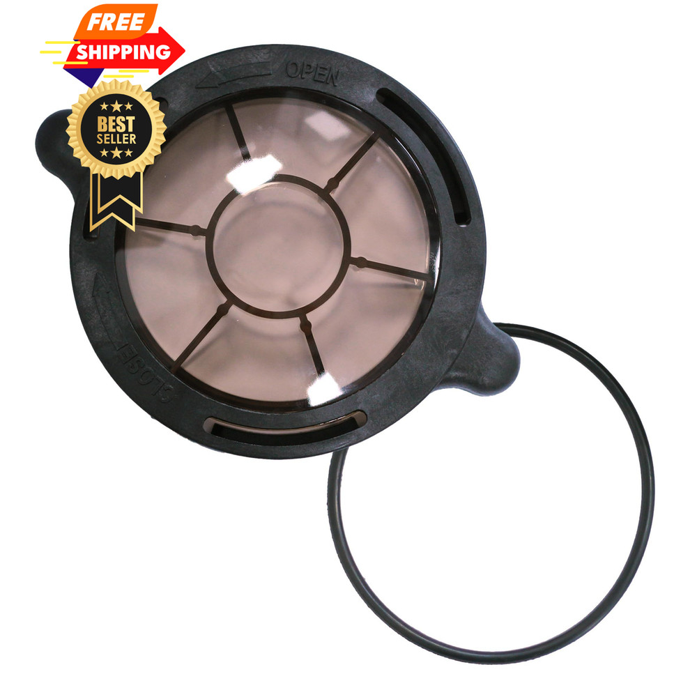 YOUZAQUA Premium Pool Pump Strainer Cover with O-Ring, Replacement black