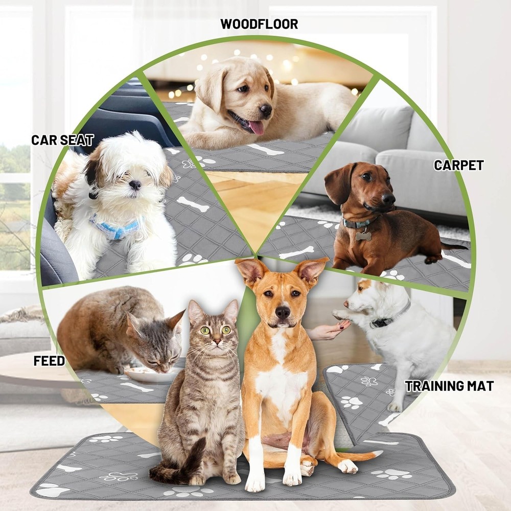 Reusable Puppy Pads, Super Absorbent & Leakproof - Eco-Friendly 2 Pack