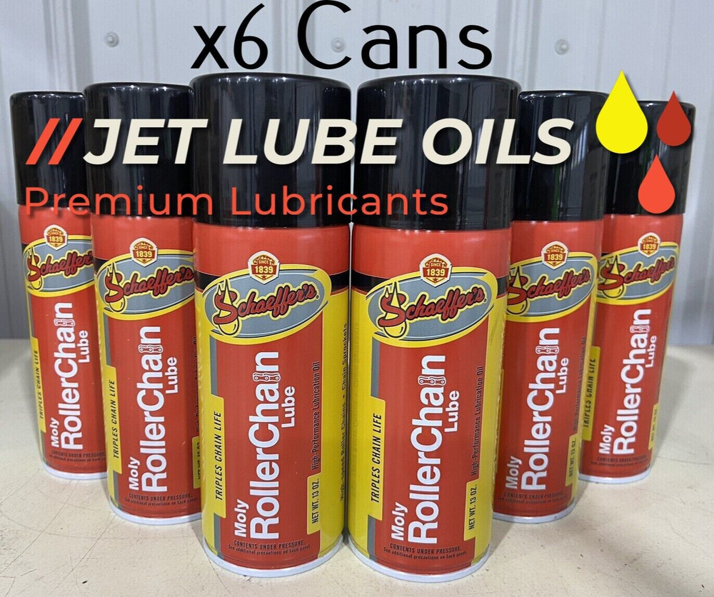 6 Schaeffer's 227 Moly Roller Chain Lube 6 Cans