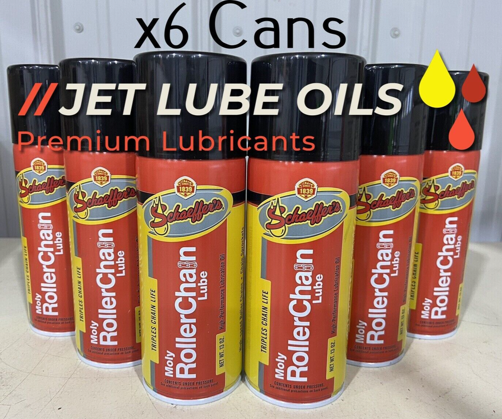 6 Schaeffer's 227 Moly Roller Chain Lube 6 Cans