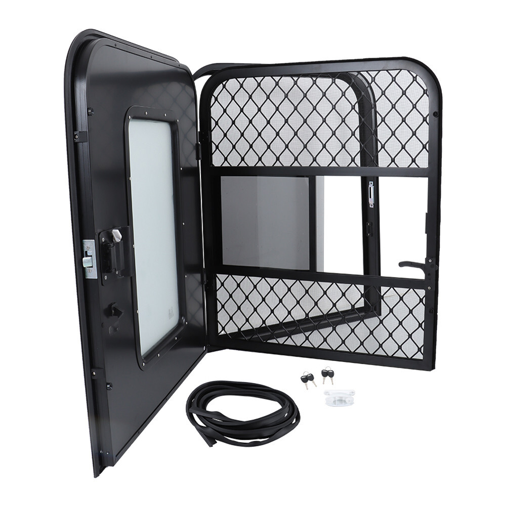 Passenger+Driver Side RV Camper Teardrop Trailer Door 23"~30"×32"~44" Entry Door