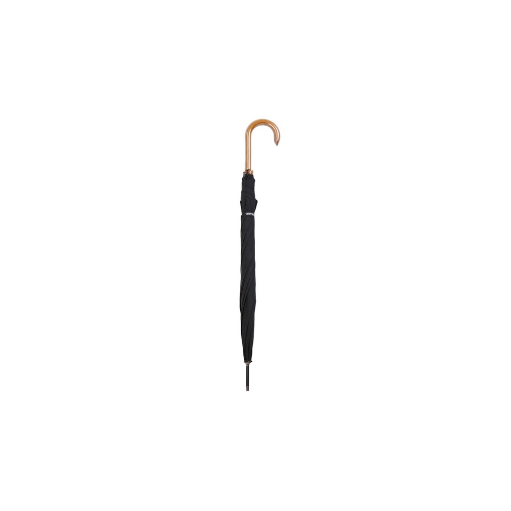 Real Wood Handle Classic Auto Open Stick Umbrella Black