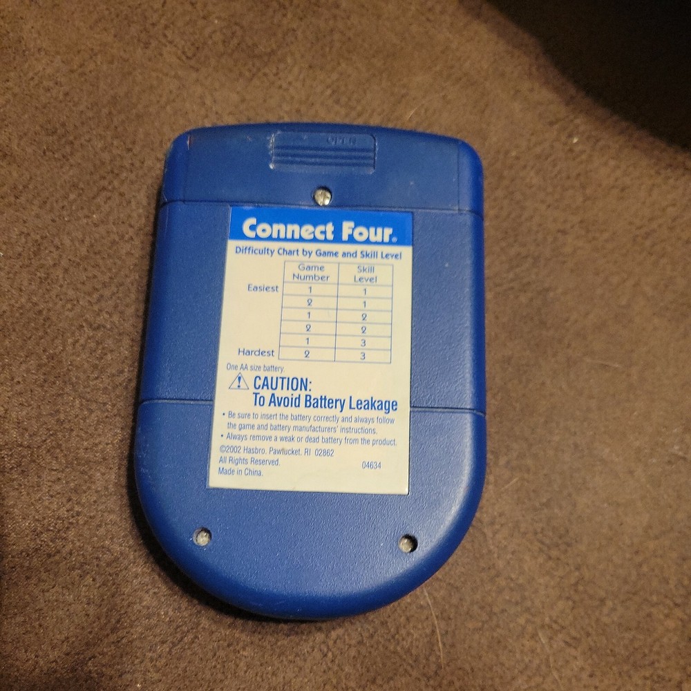 Hasbro 2002 Hand Held Electronic Connect 4 By Hasbro Red Handheld 8E
