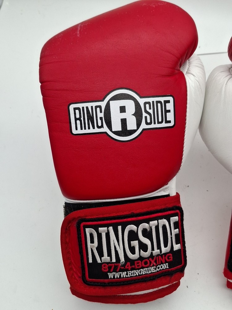 Ringside Super Bag Glove Junior Red White Hook And Loop Boxing Training