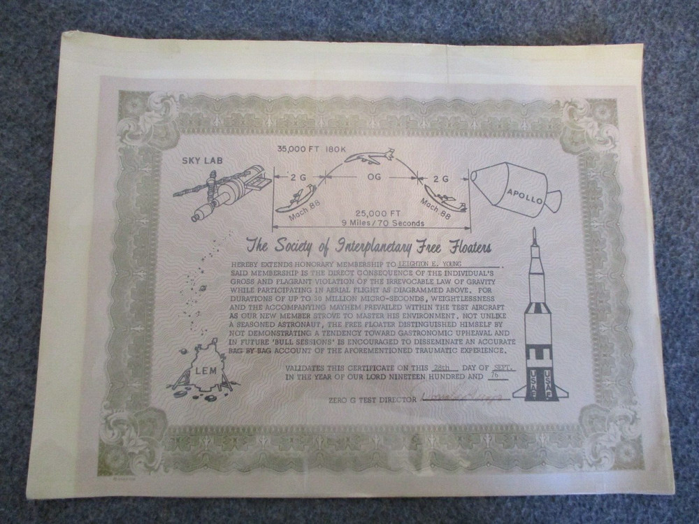 NASA MSFC SOLAR ARRAY TECHNOLOGY ZERO GRAVITY PHOTOS + CERT (ISS & HUBBLE)-1970s
