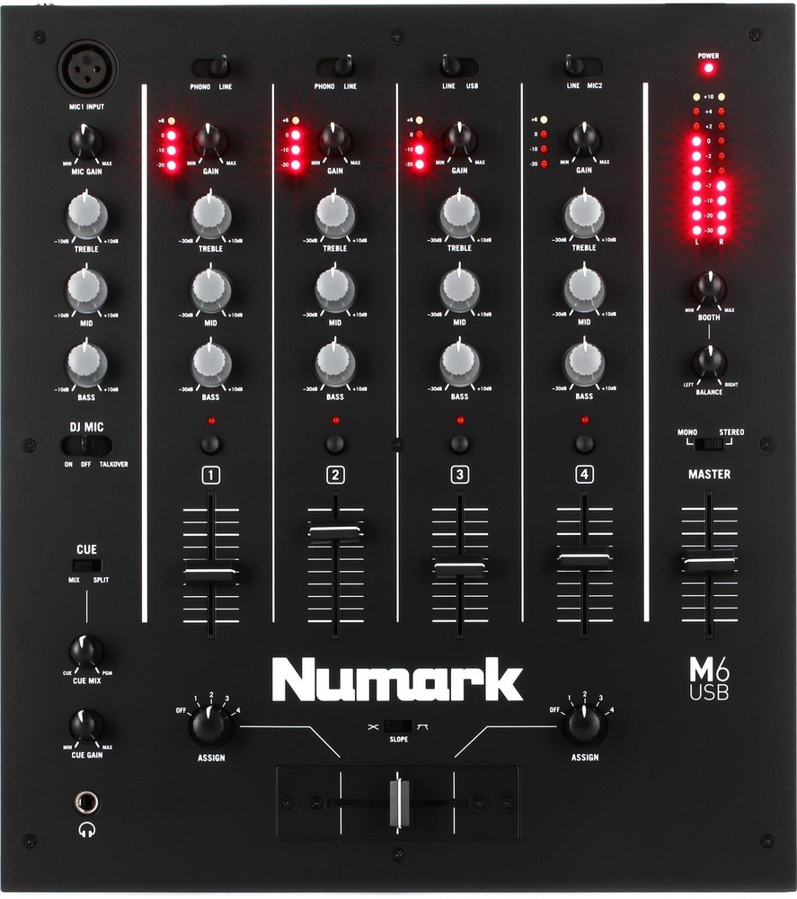Numark M6 USB 4-channel DJ Mixer (5-pack) Bundle