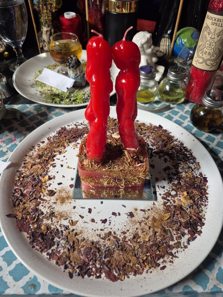Love Spell Image Candles Dressed