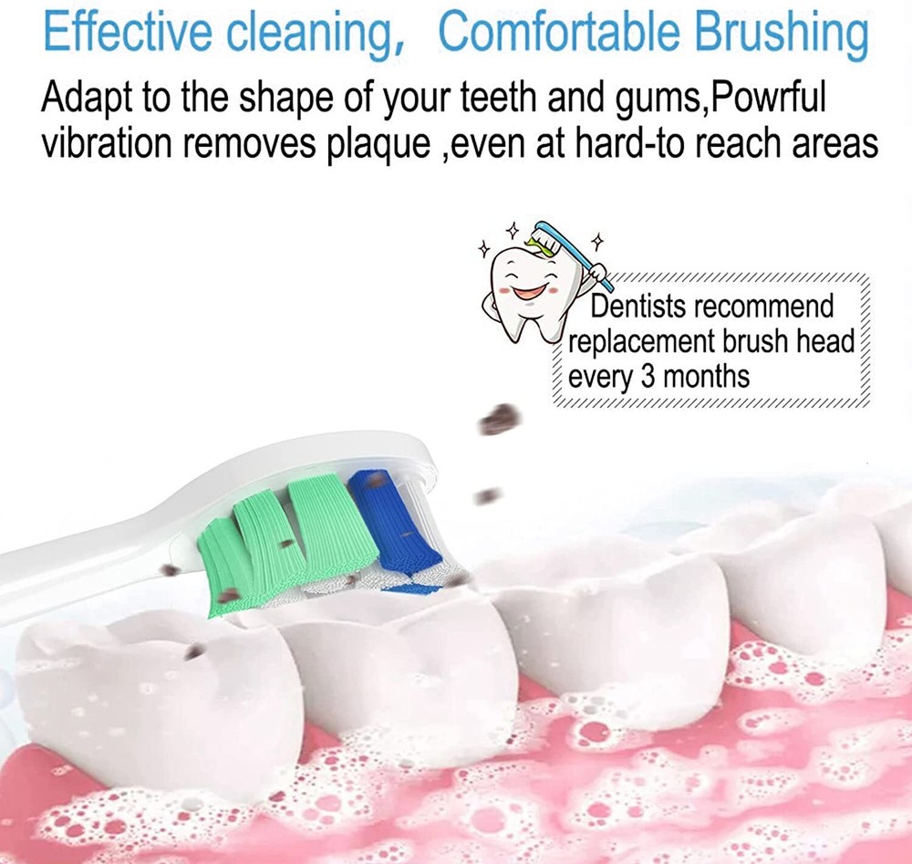 8 Count Compatible Replacement Brush Heads for Philips Toothbrush