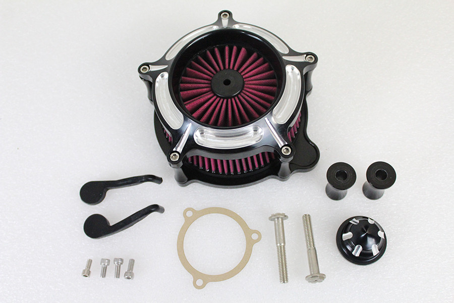 Exposed Filter Air Cleaner Kit Black fits Harley Davidson