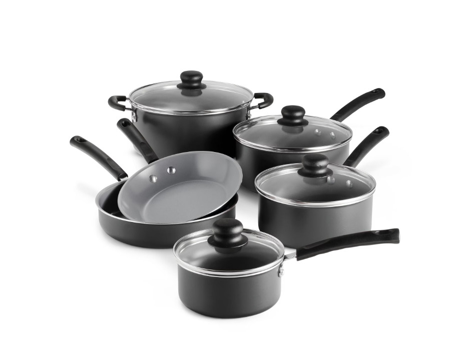 Primaware Ceramic Cookware Set 10pc Nonstick Pots and Pans Kitchen