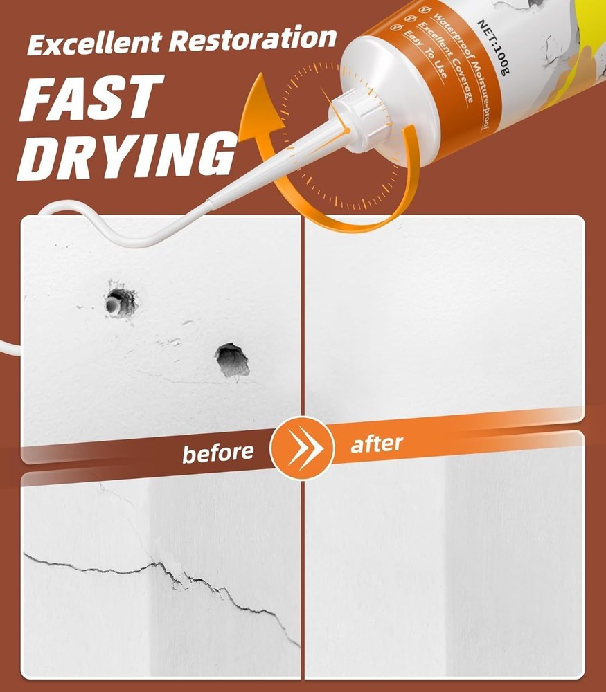 Drywall Repair Kit: 2 Pack Wall Patch Agents for Efficient Home Fixes
