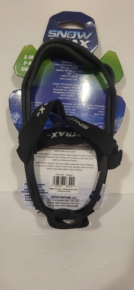 Snow Trax Adjustable Straps Ice Cleats Black Size Small Medium S/P/CH-M