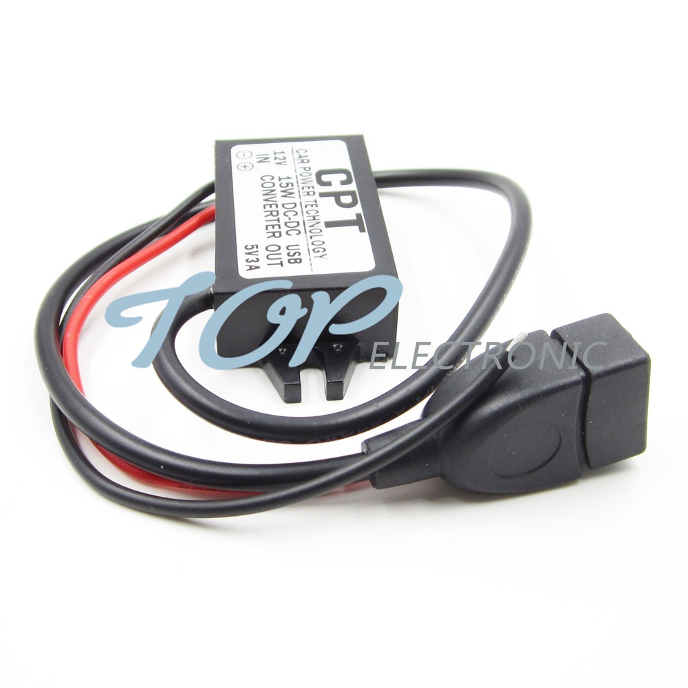 DC-DC 12V To 5V Converter Step Down Module USB Output Power Adapter 3A 15W