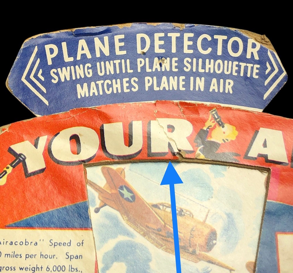 RARE 1942 WW2 U.S. ARMY PLANE DETECTOR & SQUADRON IDENTIFIER GREAT GRAPHICS