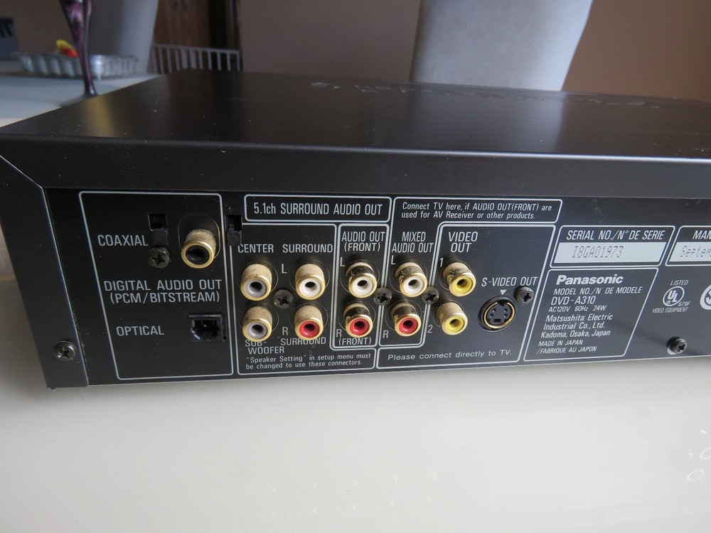 Panasonic A310 DVD / CD Player w/ remote and manual