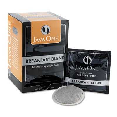 Java Trading 30220 Coffee Pods, Breakfast Blend, Single Cup, 14/box