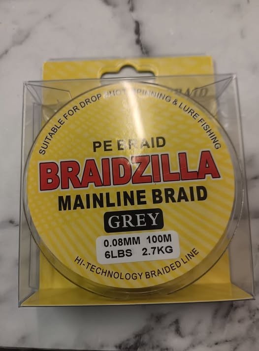 BRAIDZILLA PE MAINLINE BRAID 100m GREY - DROPSHOT / LURE /SPINNING