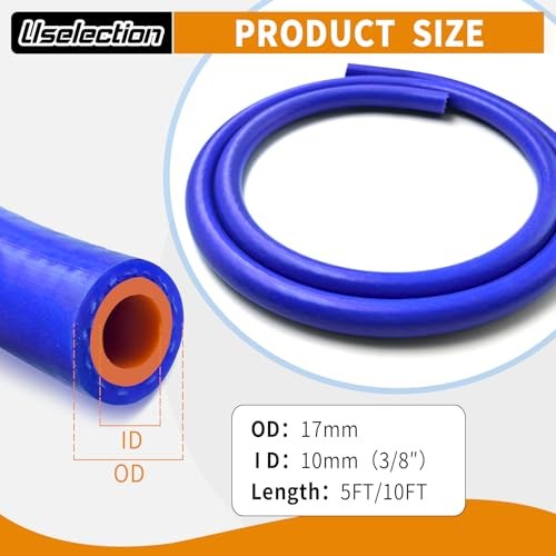 3/8"X10FT(ID:10MM) Silicone Heater Hose Blue and Red 3/8" ID-10Ft(ID 10mm)