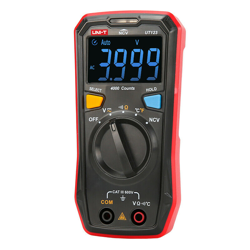 UNI-T UT123 Mini Digital Multimeter Auto Range Data hold AC DC Volt Meter✦Kd