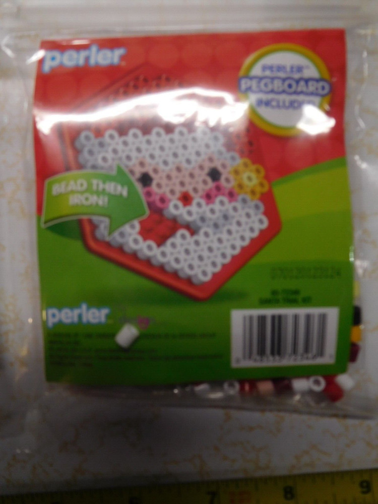 2 Perler Santa & Snowman 225 Bead Kit Lot