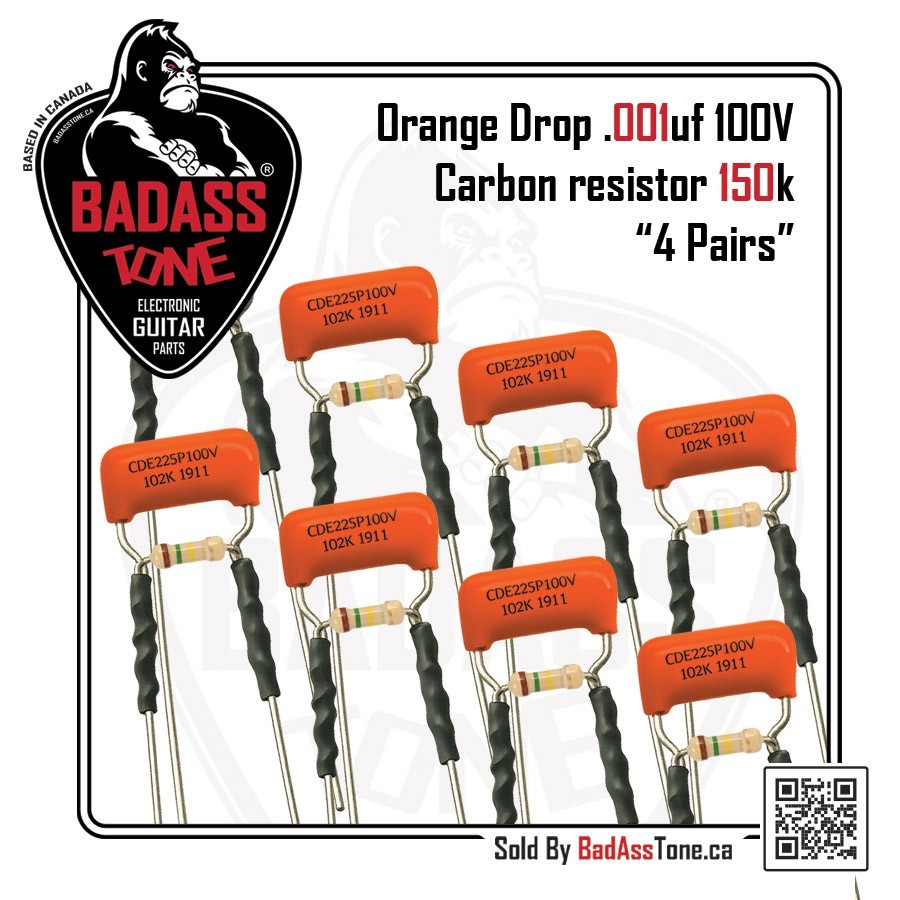 Treble Bleed - Orange Drop .001uF & 150k Carbon Resistor