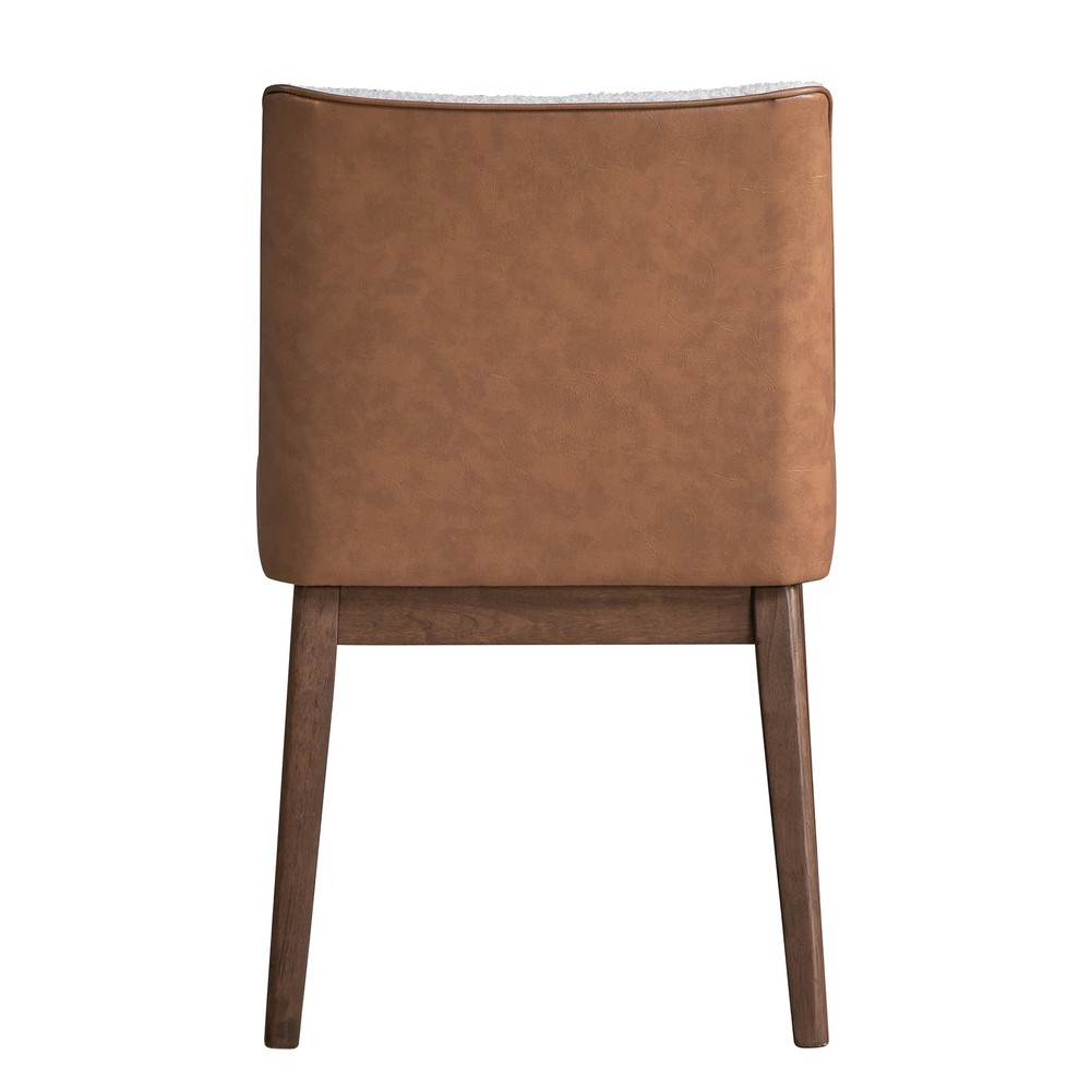 White and Brown Side Chair