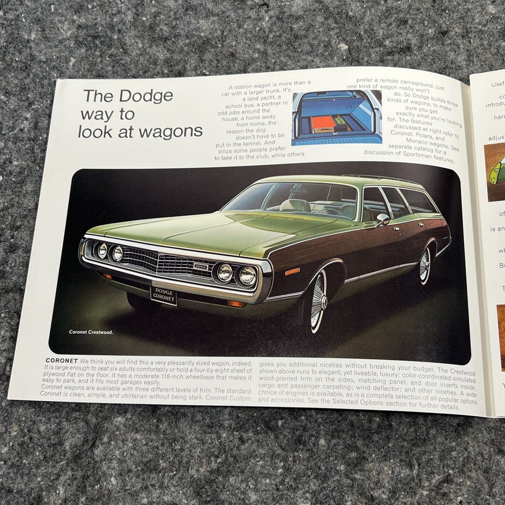 Original 1972 Dodge Wagons Sales Brochure 72