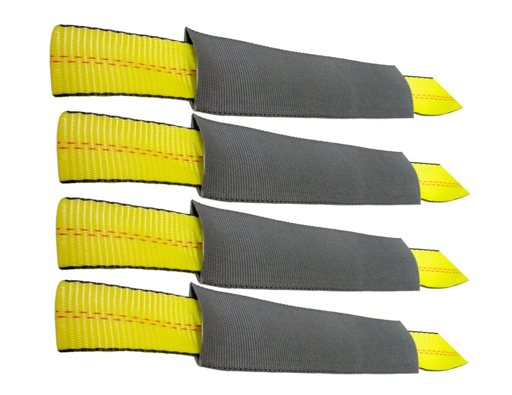2" Webbing Protective Sleeve Sliding 4 Pack - 10" Long Edge Protection Tie Down