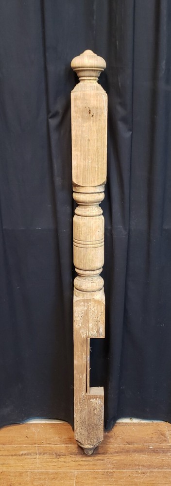 Tall Restored Solid Pine Newel Post 61 1/2" by 4 1/2" GA9712
