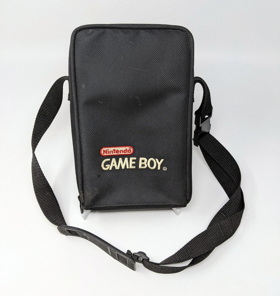VTG Nintendo Game Boy Rectangular Carrying Bag w/ Strap Canvas Case Black OEM