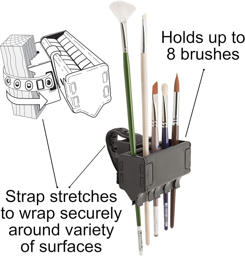 Paintbrush Grip & Rack – Easy Holder & Drying Caddy