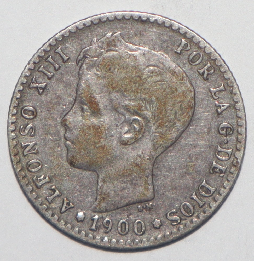 1900 Spain 50 Centimos (J214)