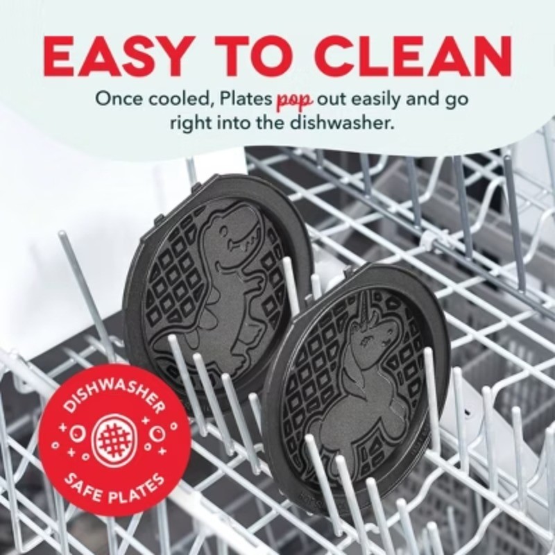 MultiMaker Mini Waffle Maker System with 6 Removeable Holiday Plates