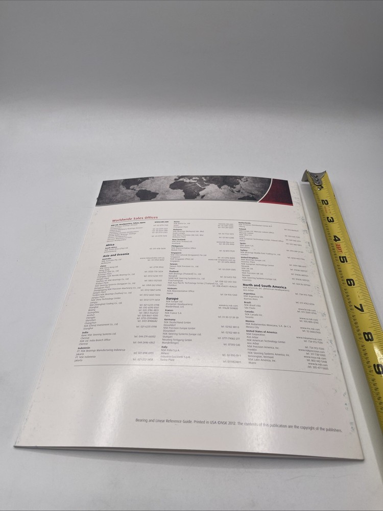 NSK Bearing And Linear Reference Guide 2012