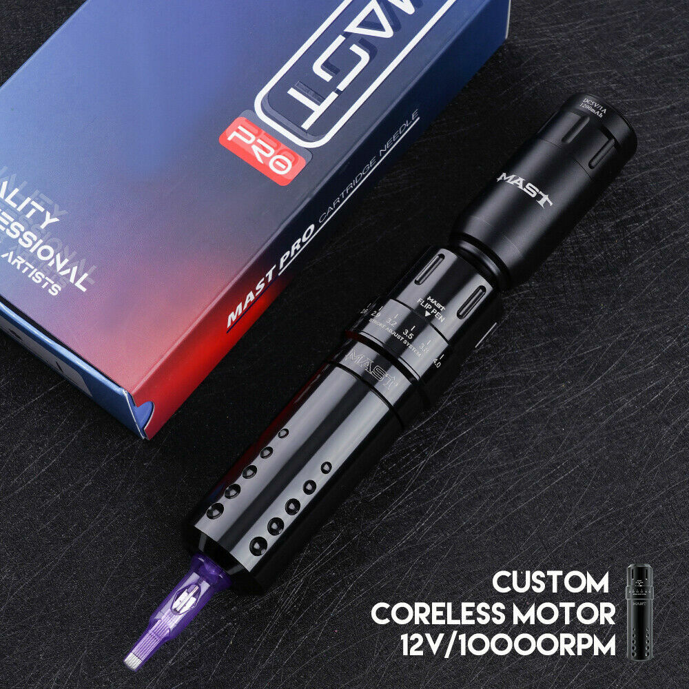 Mast Flip Wireless Tattoo Machine Coreless Motor Pen Power Supply Battery Pack