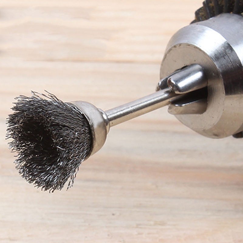 10 Pc/set for MINI Wire Brush Brushes Brass Cup Wheel For Grinder Or Drill Set