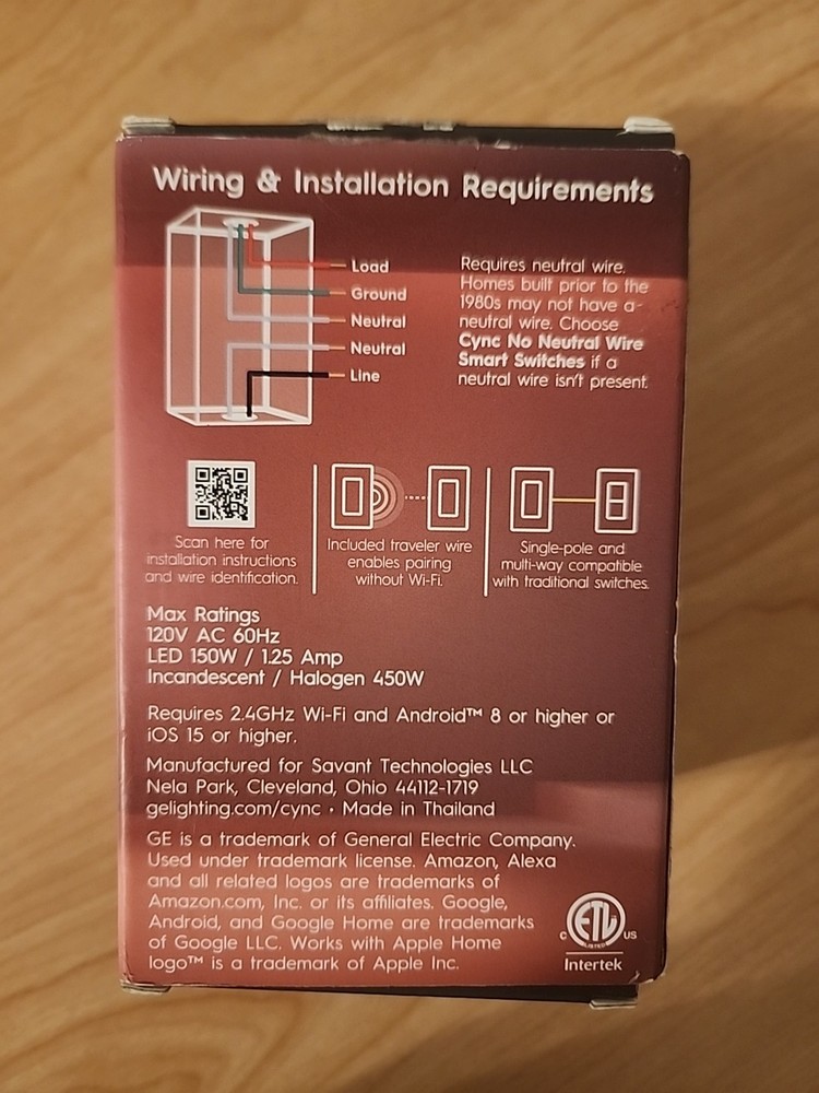 GE Paddle Dimmer Smart Switch